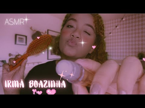 ASMR IRMÃ BOAZINHA DE ARRUMANDO PRA ESCOLA 🥰😍💖