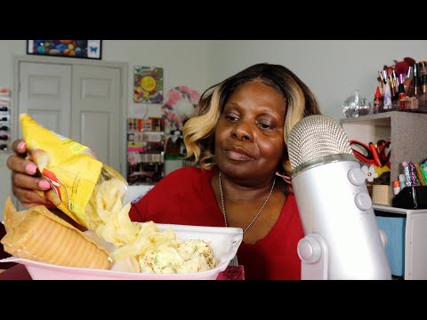 Homemade Chicken Salad With Lays Chips ASMR Eating Sounds