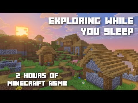 2 HOURS Minecraft ASMR ⛏️ Exploring a Peaceful World While You Sleep 😴 Ear to Ear Whispering