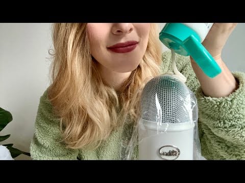 ASMR wet and intense mic scratching 💙 time to fall asleep 💤