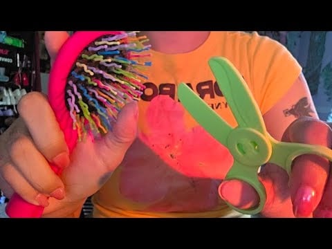 asmr toy scissor haircut 