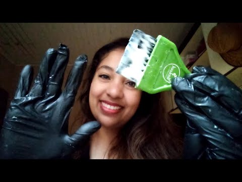 ASMR na versão mais rápido e agressivo: Pintando seu cabelo (aplicação, shampoo, enxague, escova) 💚