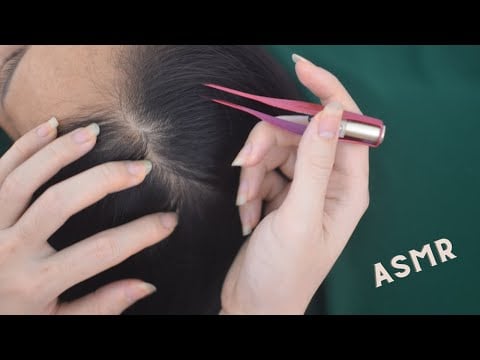ASMR Real Person Hair Parting With Gentle Scalp Scratching, Hair Sounds For Anxiety Relief