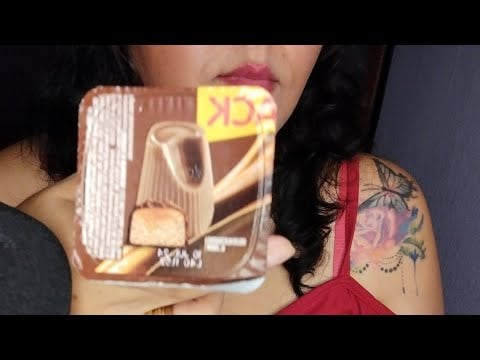 ASMR Comiendo gelatina de chocolate