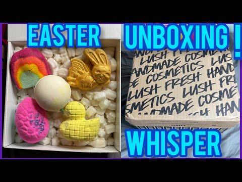 ASMR Unboxing Whisper ( some tapping) - Lush Soap! Easter unboxing. 📦 🧼🐤🐰🥚🌈✨