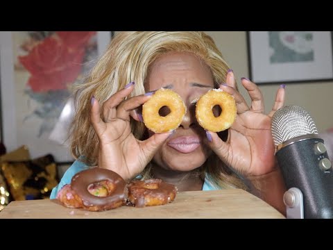 Krispy Kreme NEW Mini Donuts ASMR Eating Sounds