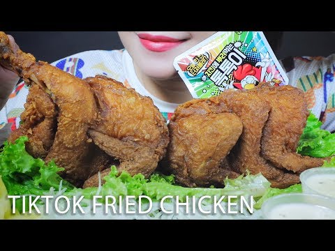 ASMR MUKBANG TIKTOK FRIED CHICKEN CRUNCHY EATING SOUND | LINH-ASMR 먹방