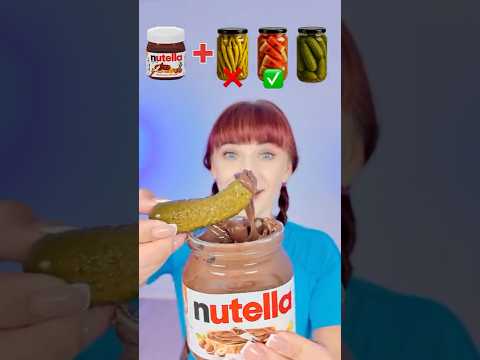 ASMR WEIRD COMBO! NUTELLA +Pickles #food #weird