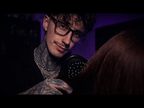 ASMR Hair Brushing + Whispered Affirmations for Relaxation 
