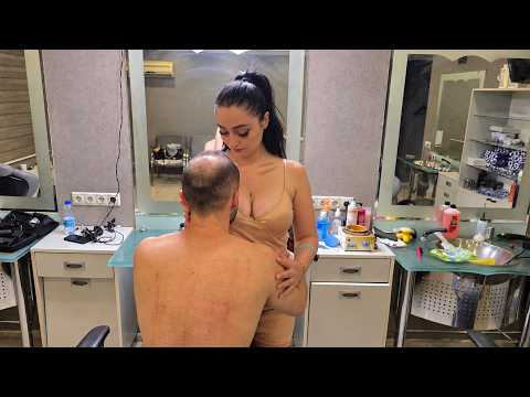 💈RAVEN KNOWS HOW TO LEAVE HER MARK 😈 | FOAMY FACE & SCALP MASSAGE w/ WASH, CHEST + BACK SCRATCHING