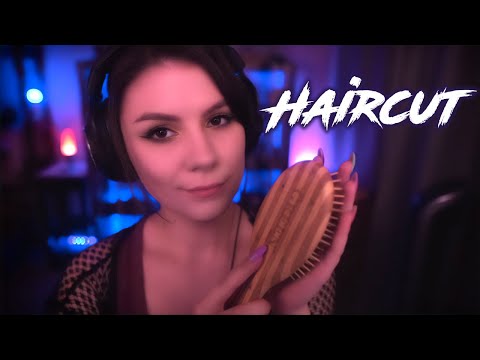 ASMR Haircut 💎 Hair Brushing, Hair Cutting, Scissor Sounds, No Talking