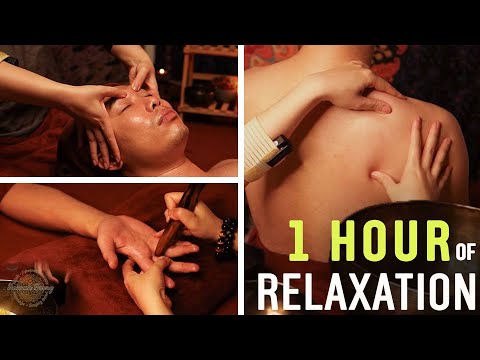 1 Hour Stress RELIEF | Feel Fantastic w/ ASMR Satisfying Face & Head Massage😪 99 9% You Will Sleep