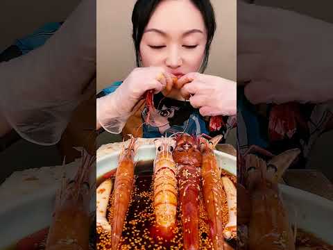 🦐🥢 Mukbang eating sounds seafood #MukbangSounds #SeafoodLife