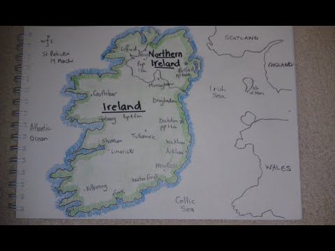 ASMR - Map of Ireland - Australian Accent - Chewing Gum & Describing in a Quiet Whisper