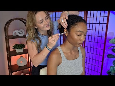 ASMR Spa Treatment  Hair Play | Relaxing, Back Scratching