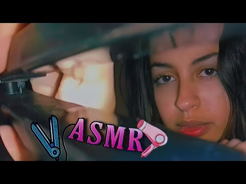 ASMR: Arrumando seu cabelo (chapinha, babyliss, penteado)