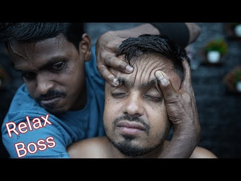 Strong Hands Head And Shoulder Massage ASMR | Neck Cracking Indian Massage | ASMR Forehead Massage