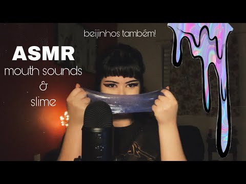 ASMR Caseiro | Sons de boca, slime e beijinhos!