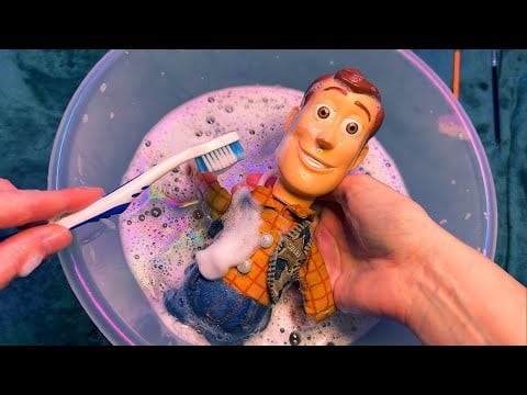 ASMR Cleaning Woody (Whispered Toy Restoration)