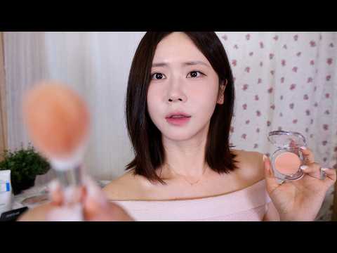 ASMR. 뻐끔뻐끔 인어디블 메이크업 상황극💤 | Close-Up Makeup with Inaudible Whispers For Sleep