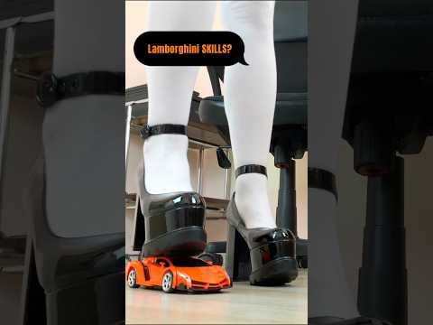 Pea vs. Lamborghini Robot Car! Heels Crushing Toys! Oddly Satisfying ASMR