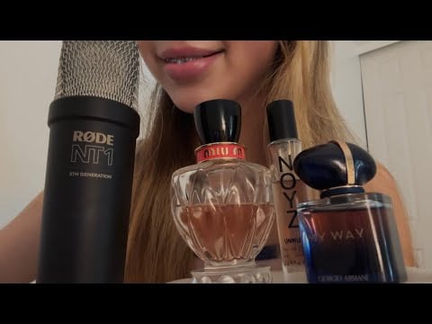 my fragrance collection ASMR 🤍