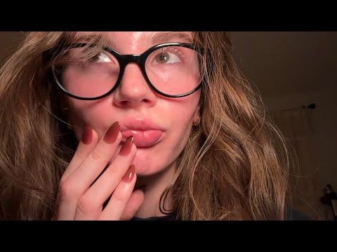 ASMR camera tapping/ up close mouth sounds 