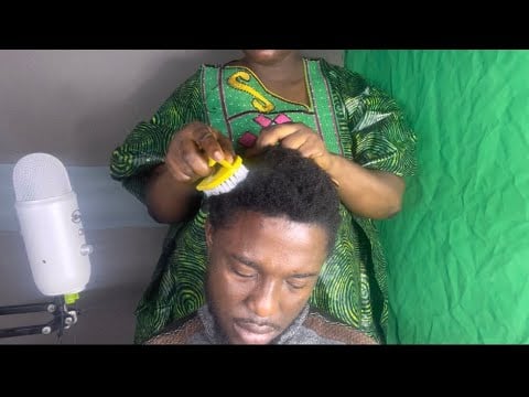 ASMR HAIR SOFTENING, HAIR PARTING AND HEAD MASSAGE