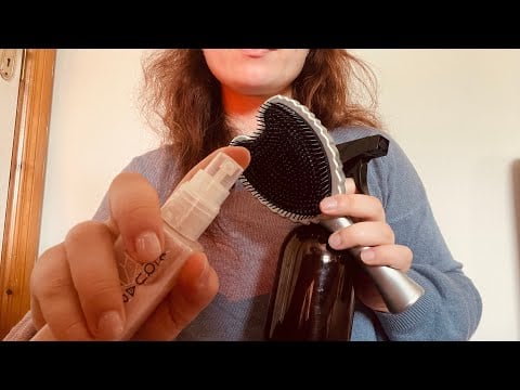 Lofi ASMR invisible clipping, brushing & water spraying your hair 🎀💆‍♀️no talking, fast & aggressive