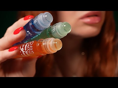 💋 LIP OIL ROLL ON 💋 MOUTH SOUNDS 💦 ASMR 4k