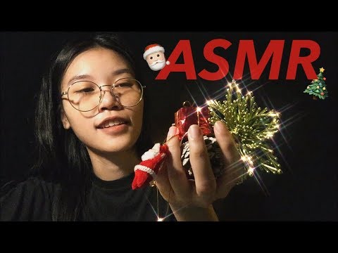 ASMR Tapping & Scratching Christmas Decorations 🎄