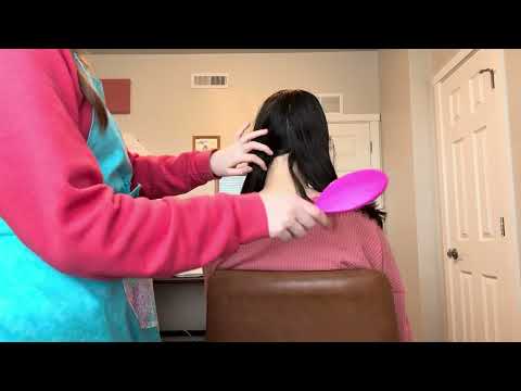 ASMR Hair Play - scratching and brushing, no talking