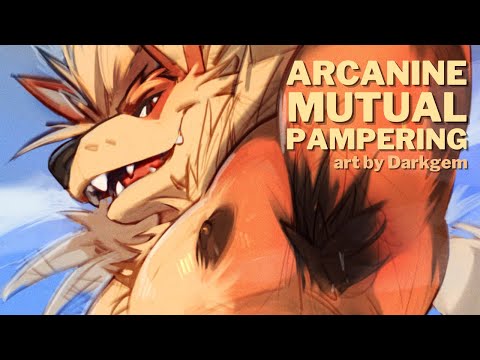 [Furry ASMR] Arcanine Mutual Pampering (Licking, Fur Cleaning, Brushing, Belly Scratchs...)