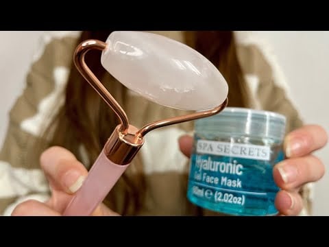ASMR Doing your skincare | actual camera touching | hair combing | face massage | lo-fi | no talking