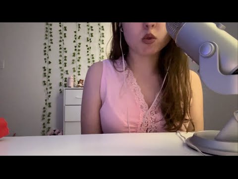 ASMR | inaudible whispering,teeth chattering, mouth sounds,rubber gloves,lip gloss | custom for ben