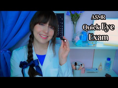 ⭐ASMR Quick & Soft Eye Exam 💜 (Soft Spoken, Light Triggers)