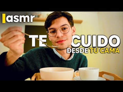 ASMR Español Atención Personal 💖 Te cuido desde tu cama, toco tu carita, mouth sounds y más