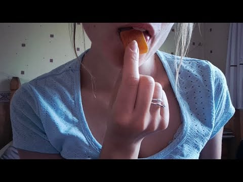ASMR - Sticky Tapping, Chewing and Mouth Sounds MUKBANG