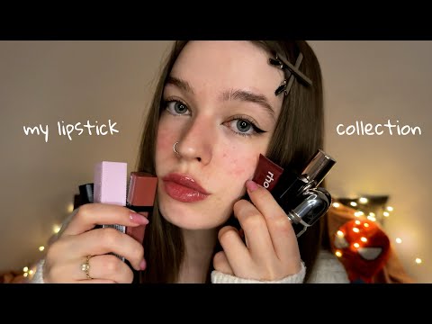 ASMR моя коллекция помад ₍^. .^₎⟆ [липкий шепот,звуки рта и болталка]