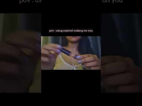pov : doing your makeup w expired products :P #asmr #relax #tingles #lofi #skincare #makeup #shorts