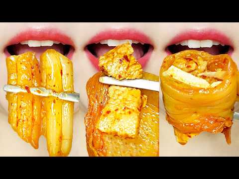 ASMR Braised Kimchi Pork & Spicy Kimchi Stew MUKBANG 묵은지 김치찜 & 김치찌개 이모지 먹방 🥘🥩 Eating Sounds