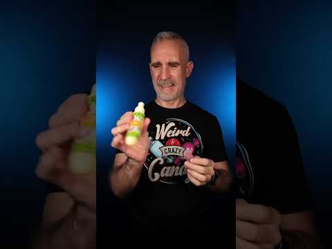 Trying weird candy: Sour Banana Spray #candyeating #asmrcandy #candyasmr