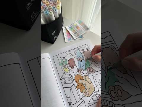Asmr coloring Bobbie Goods feat Ohuhu markers #asmrcoloring #journaling #ohuhuart #arttherapy