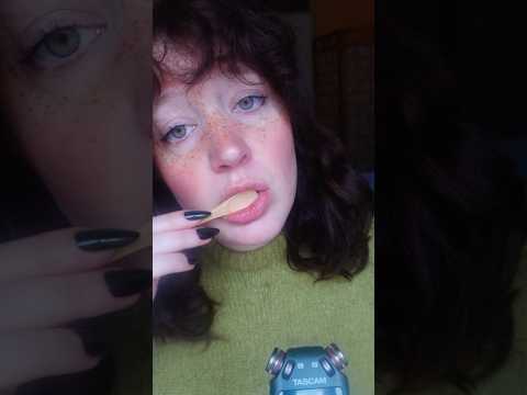 Wooden spoon mouth sounds ASMR #asmr #relax #tingles