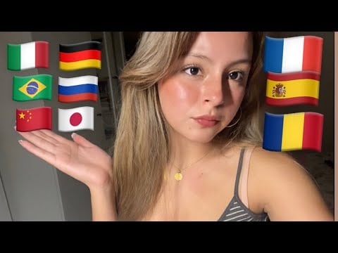 ASMR speaking in different languages 
