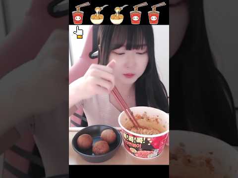 라면볶이+치즈볼 조합먹방🩷 #mukbang #라면 #치즈볼