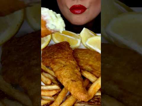 EATING FISH AND CHIPS #asmr #shorts