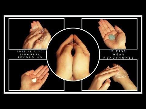 102. 3D Soapy Hands (3D Binaural - Wear Headphones) - SOUNDsculptures (ASMR)