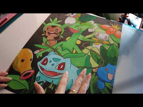 ASMR Looking Back at Old Artwork (Tracing, Whispering)