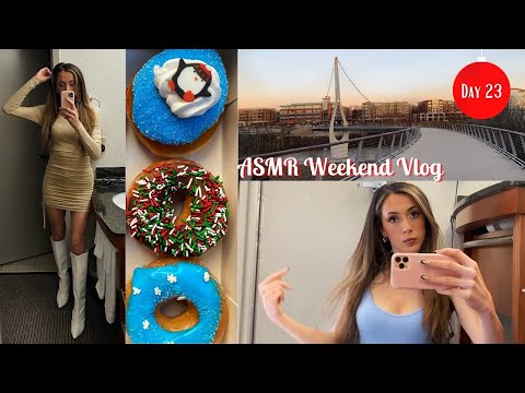 ASMR Weekend in Ohio Vlog | exploring, christmas lights, & becoming a buckeye